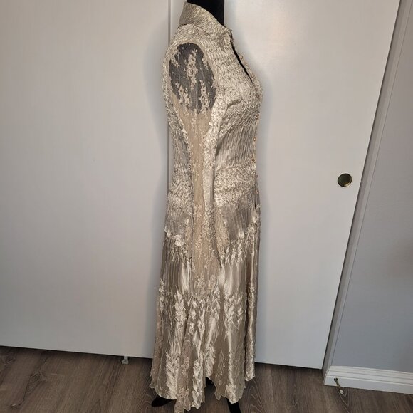 Komarov Champagne Satin & Lace Two-Piece Skirt Set – Top (L), Skirt (M) - Picture 2 of 16